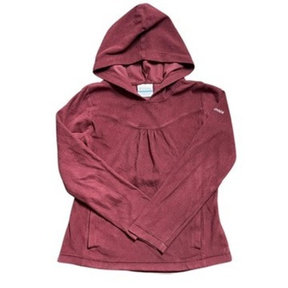 Columbia Kids' Fleece Hoodie Pullover Top Casual Burgundy‎ Activewear